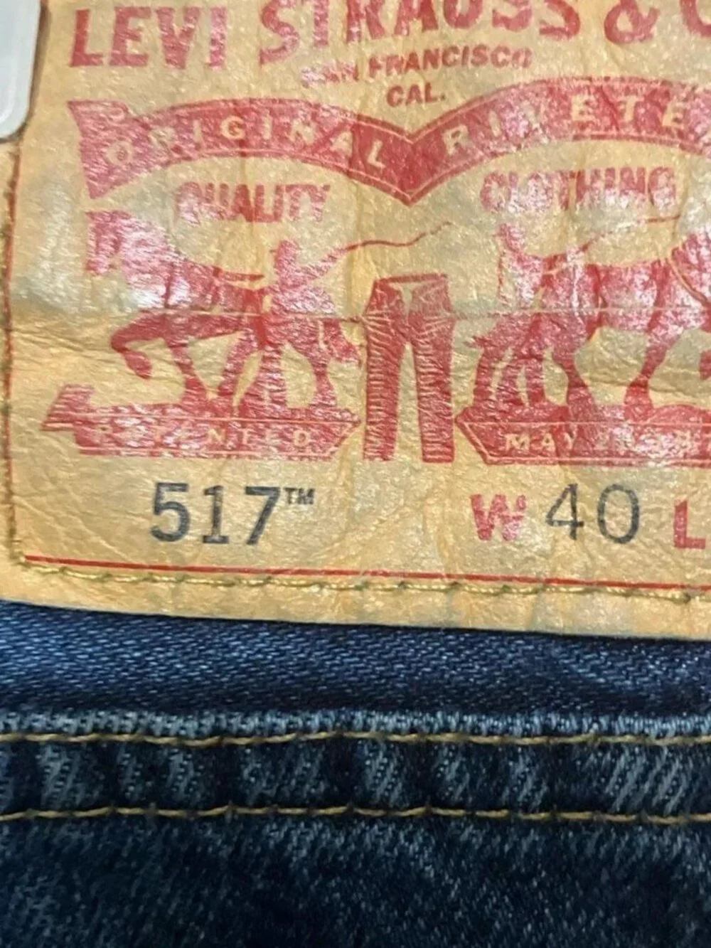 Levi's 517 Boot Cut Men's Blue Denim Jeans Size 40x34